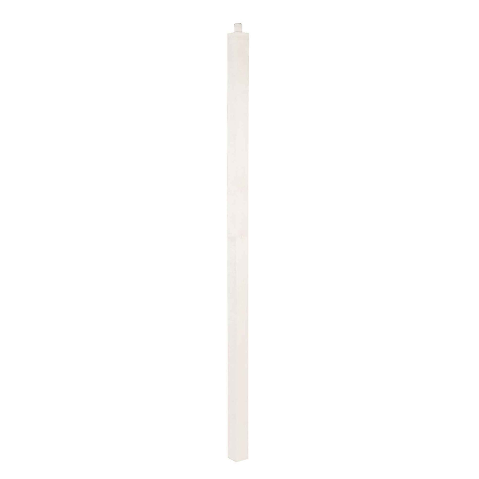 Barreau carré et laqué blanc en bois pour rampe d'intérieur, 1-1/4'' x 36"