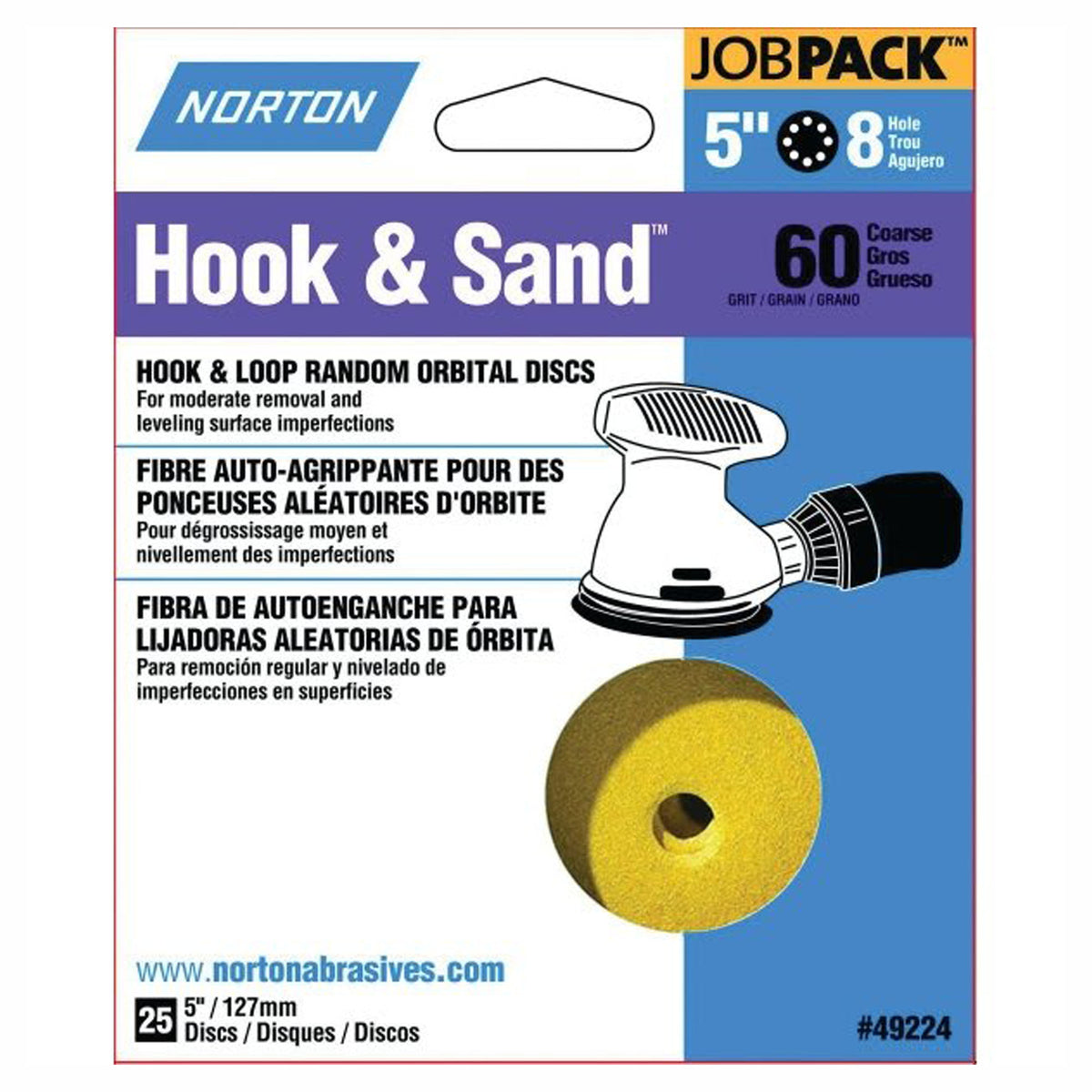 Disque de ponçage, H/L, 5'', 220 gr